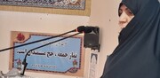 سخنرانی مدیر مدرسه علمیه حضرت زینب کبری(س) هرسین در قبل خطبه های نماز جمعه