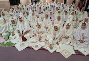 برگزاری جشن تکلیف 470 دانش آموز دختر در مدرسه علمیه حضرت زینب(س) میناب+ تصاویر