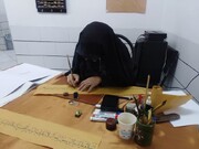 تصاویر/ نمایشگاهی با غرفه‌های هنری و فرهنگی توسط طلاب مدرسه علمیه فاطمة المعصومه(س) دلیجان