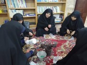 برگزاری دوره آموزش سبدبافی در مدرسه علمیه حضرت زهرا(س) سنجان