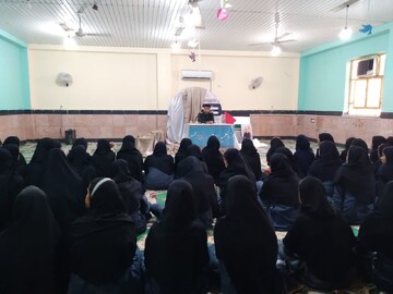 مراسم یادبود شهدای غزه در مدرسه خواهران عسلویه