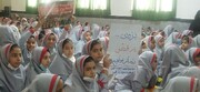 تصاویر/ برگزاری یادبود ۲۰۰۰ شهید دانش آموز غزه توسط حوزه علمیه خواهران کنگان