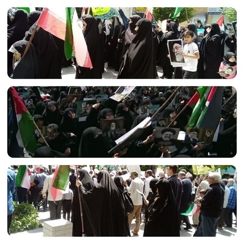 حضور طلاب حوزههای علمیه خواهران قم در راهپیمایی یومالله ۱۵خرداد