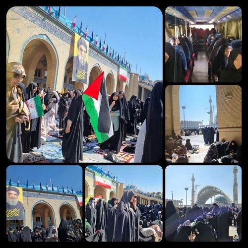 حضور پرشور بانوان طلبه استان قم در نماز جمعه تهران به امامت مقام معظم رهبری مدظلهالعالی