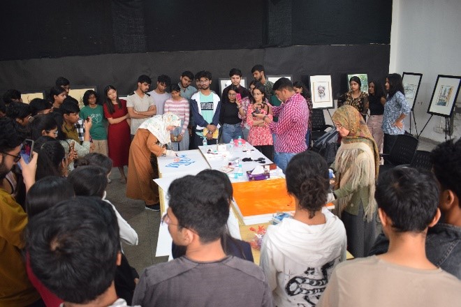 بانوان هنرمند ایرانی در دانشگاه هنر دهلینو خوش درخشیدند