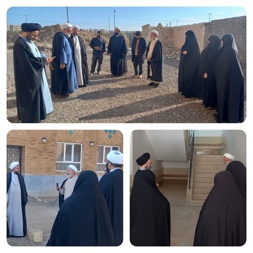 بازدید مدیر حوزه علمیه خواهران استان قم از ساختمان جدید مدرسه حضرت خدیجه در منطقه پردیسان