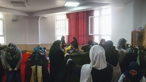 برپایی نمایشگاه لباس ویژه خانواده شیعیان کشور سوریه در مدرسه علمیه پردیسان قم