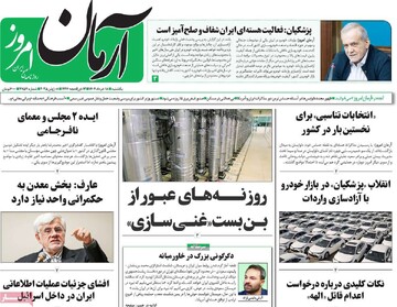 صفحه اول روزنامه‌های یکشنبه ۱۸خردادماه ۱۴۰۴