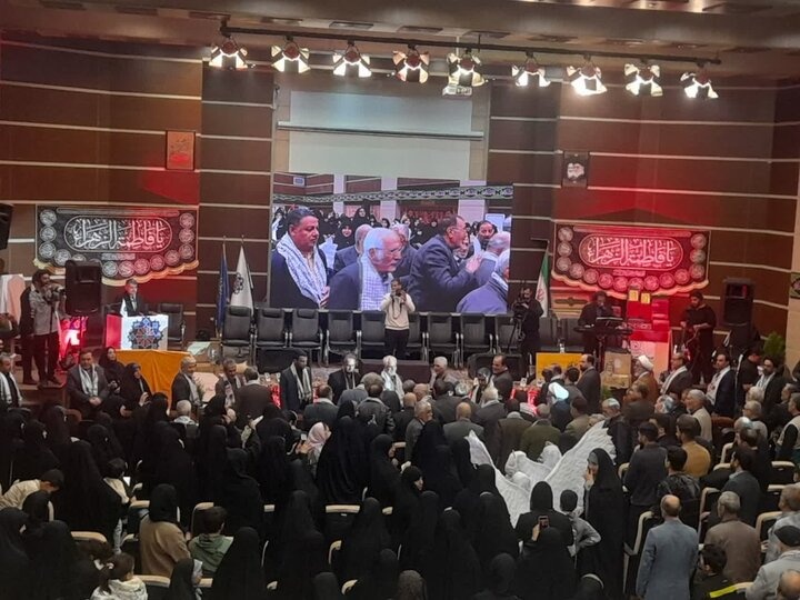 مراسم استقبال از شهید گمنام در مدرسه علمیه فاطمه الزهرا(س) ساوه