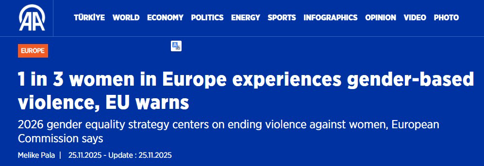 زندگی یک‌سوم زنان اروپایی با تجربه خشونت همراه است