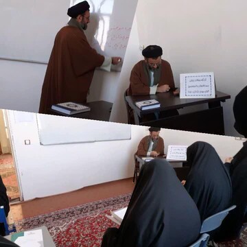 طلاب مدرسه علمیه حضرت زینب(س) آستانه با شیوه نگارش مقالات پایانی آشنا شدند