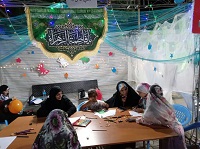 برپایی غرفه فرهنگی در پارک‌های شهرستان پارس‌آباد